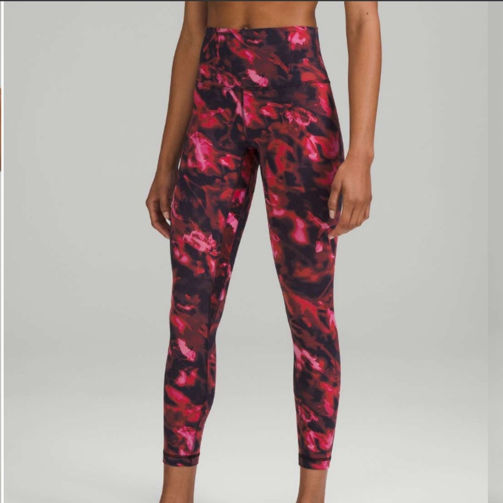 Lululemon Align High-Rise Pant 25" Intensity Pink Blossom Multi new yoga gym